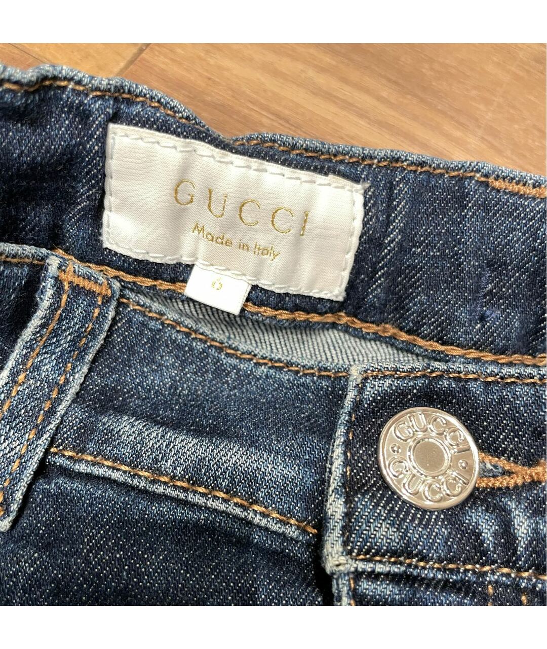 GUCCI KIDS Синяя деним юбка, фото 4