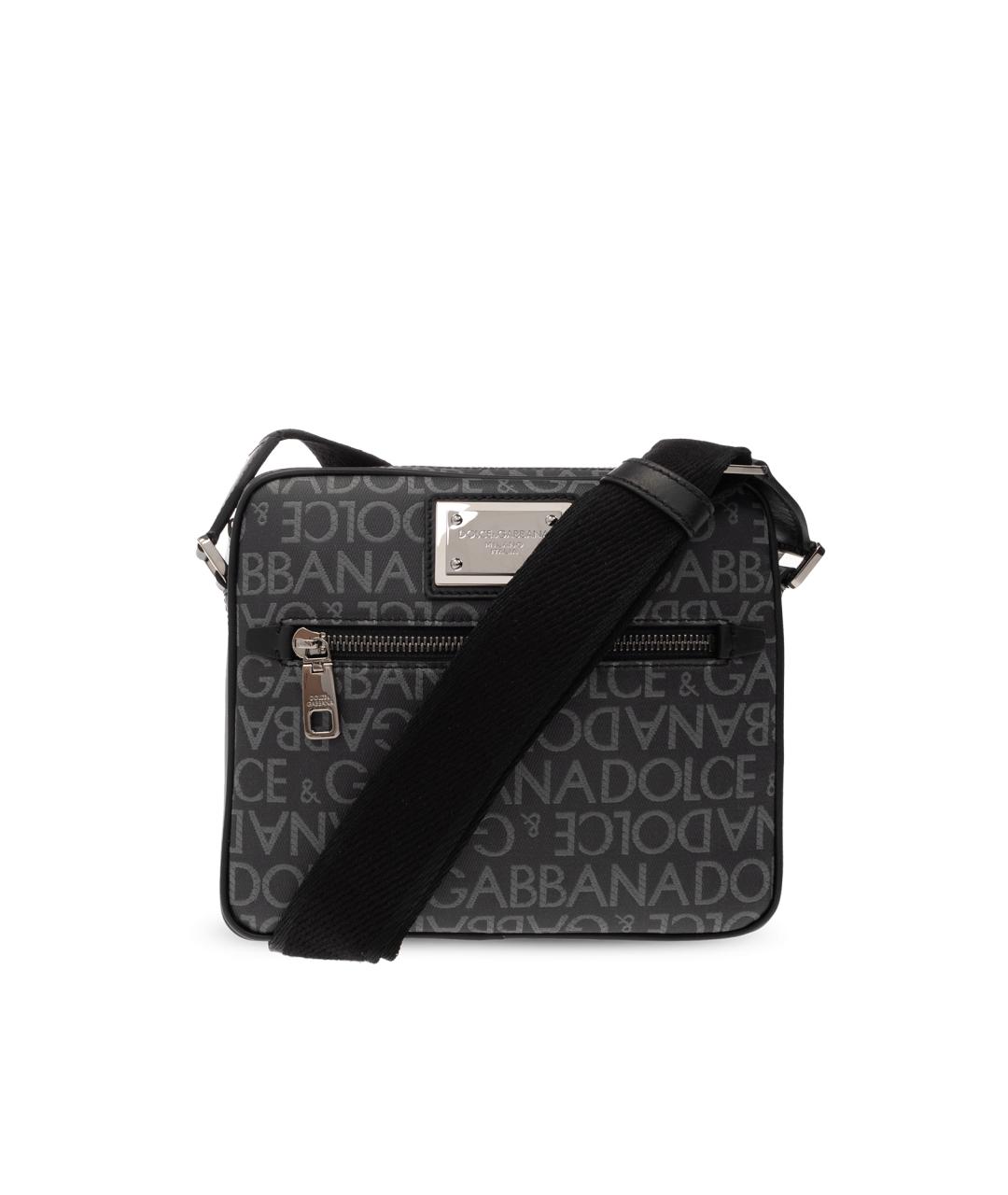 DOLCE&GABBANA Антрацитовая сумка на плечо, фото 1