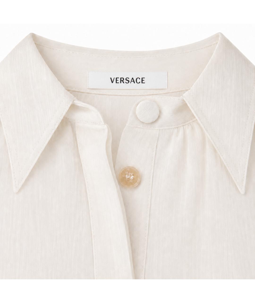 VERSACE Белая хлопковая блузы, фото 2