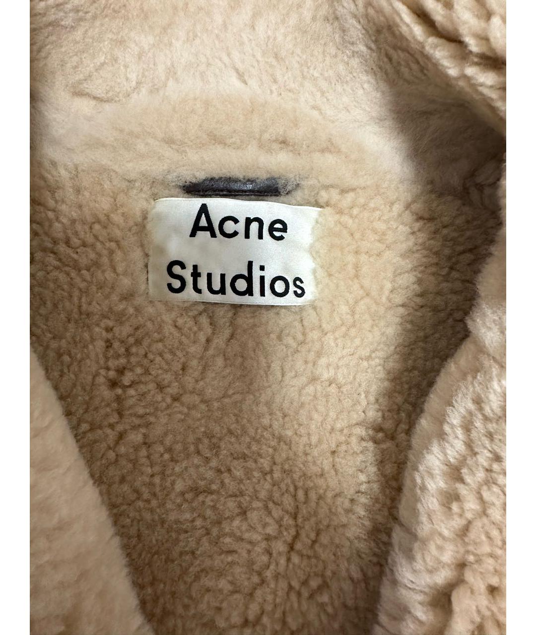 ACNE STUDIOS Коричневая меховая дубленка, фото 3