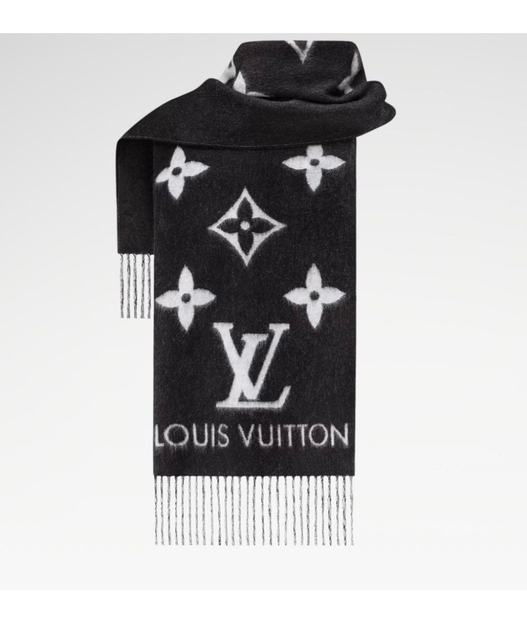 LOUIS VUITTON Черный шарф, фото 1