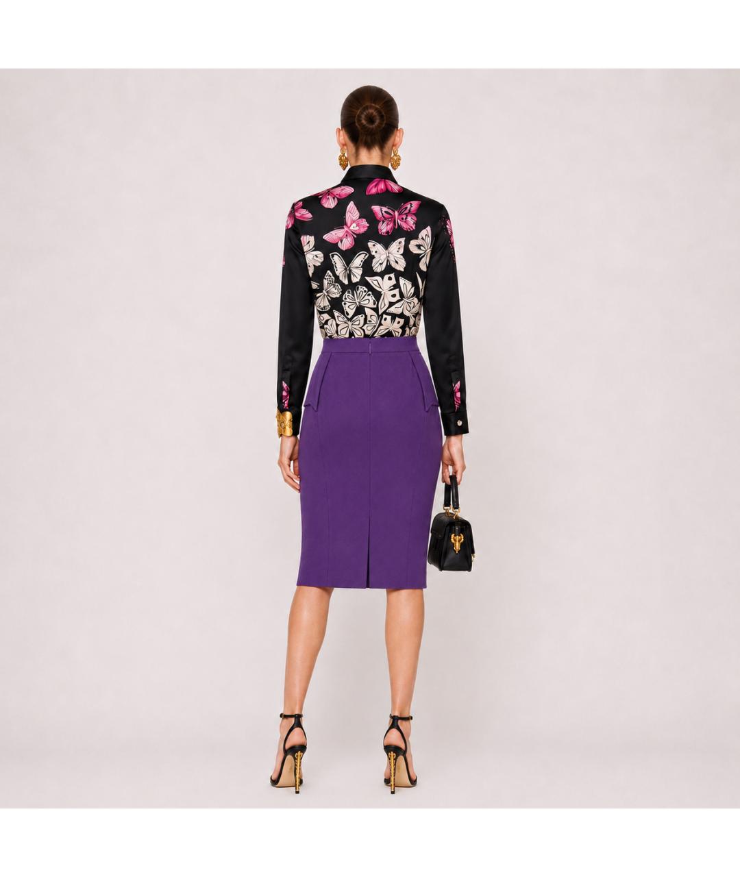 VERSACE Мульти шелковая блузы, фото 6