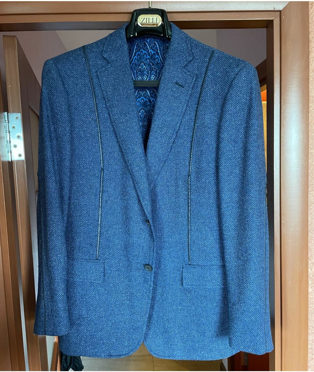 ZILLI Синий шелковый пиджак, фото 7