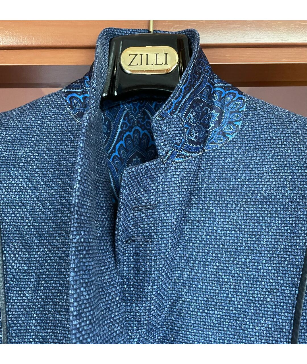 ZILLI Синий шелковый пиджак, фото 3