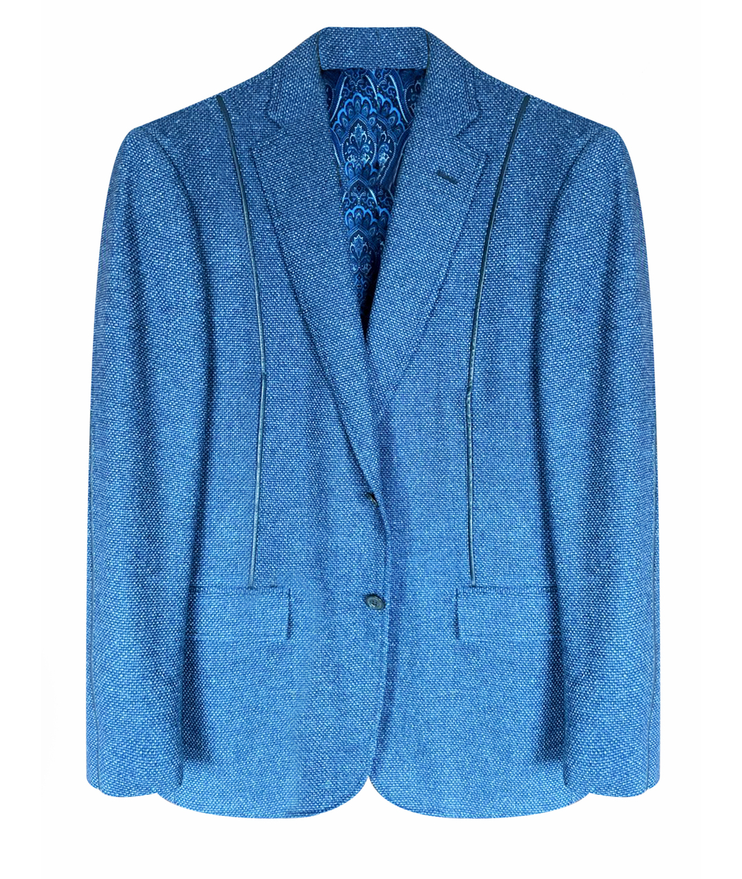 ZILLI Синий шелковый пиджак, фото 1