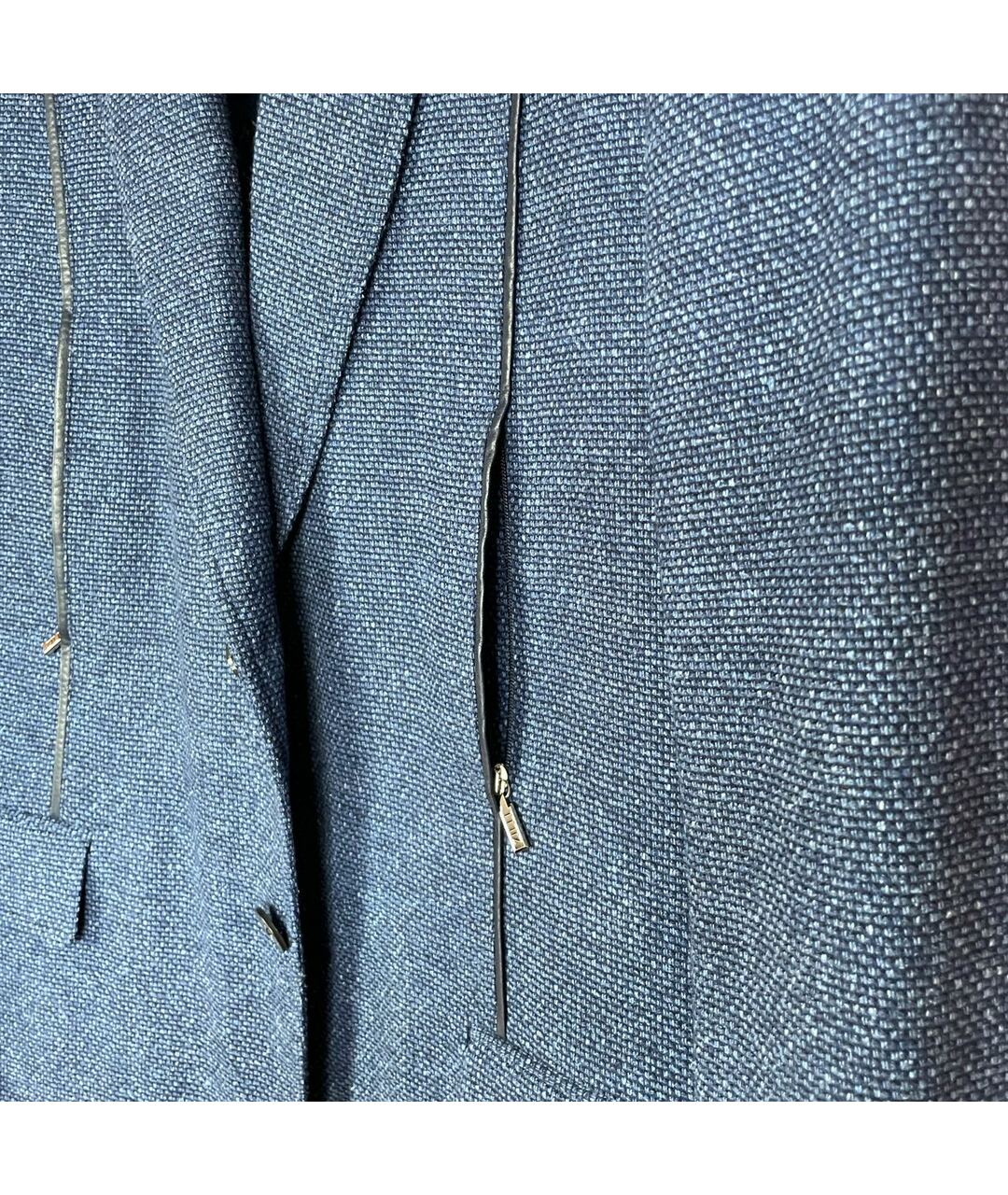 ZILLI Синий шелковый пиджак, фото 6