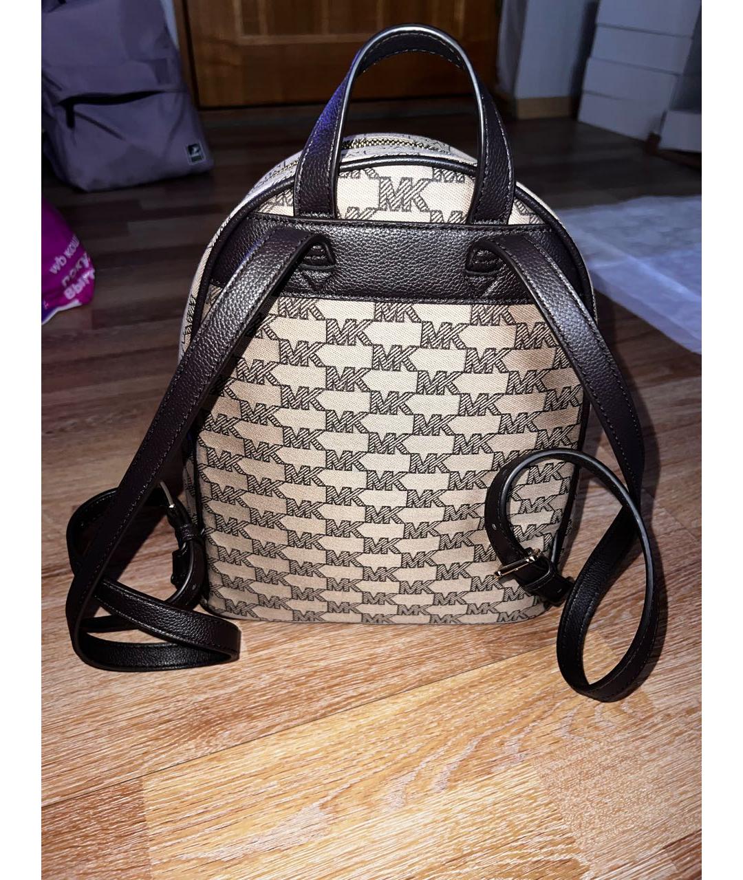 MICHAEL KORS Бежевый хлопковый рюкзак, фото 4