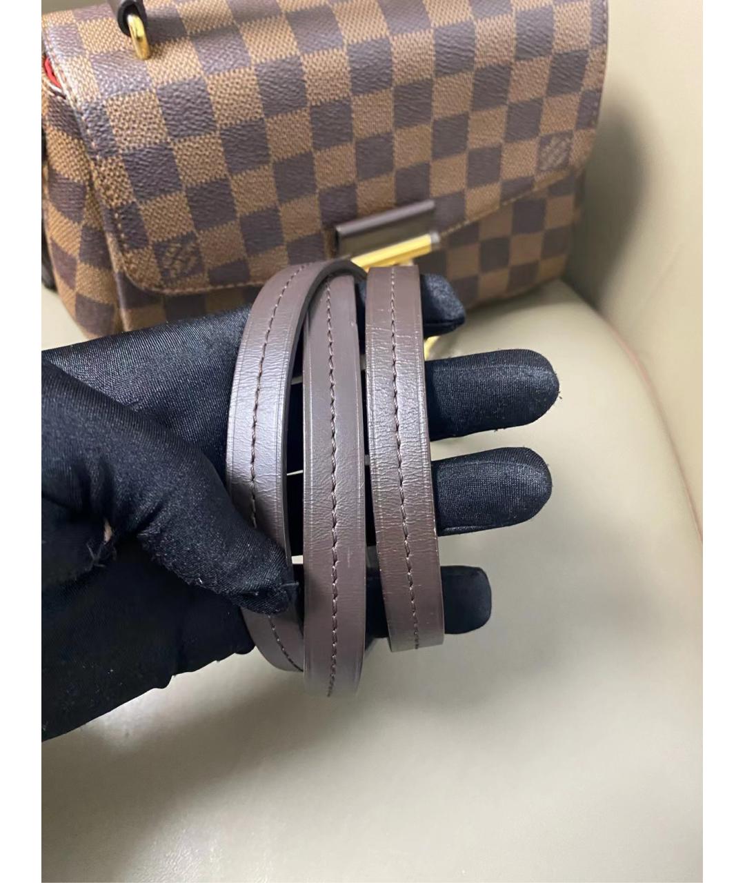 LOUIS VUITTON Коричневая кожаная сумка через плечо, фото 2