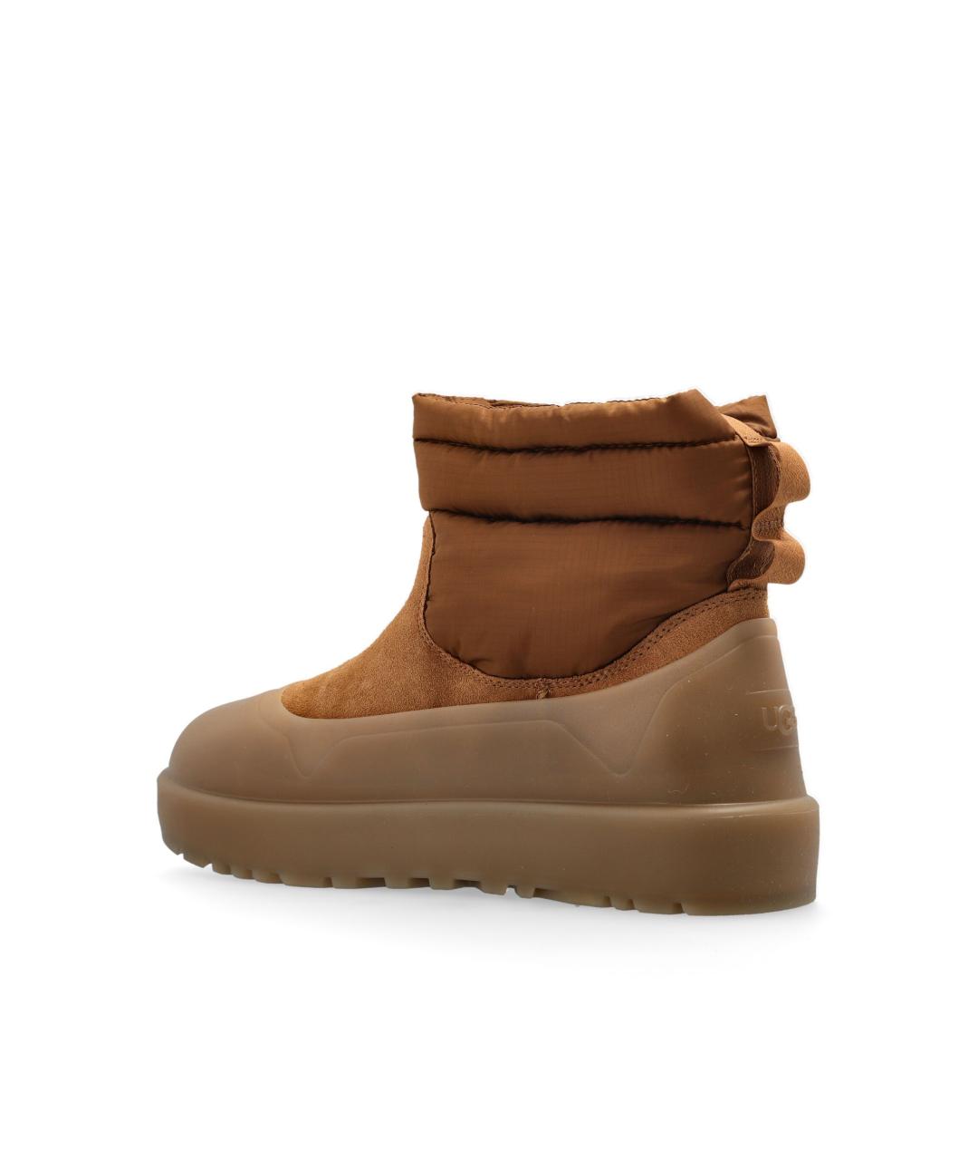 UGG AUSTRALIA Бежевые кожаные высокие ботинки, фото 3