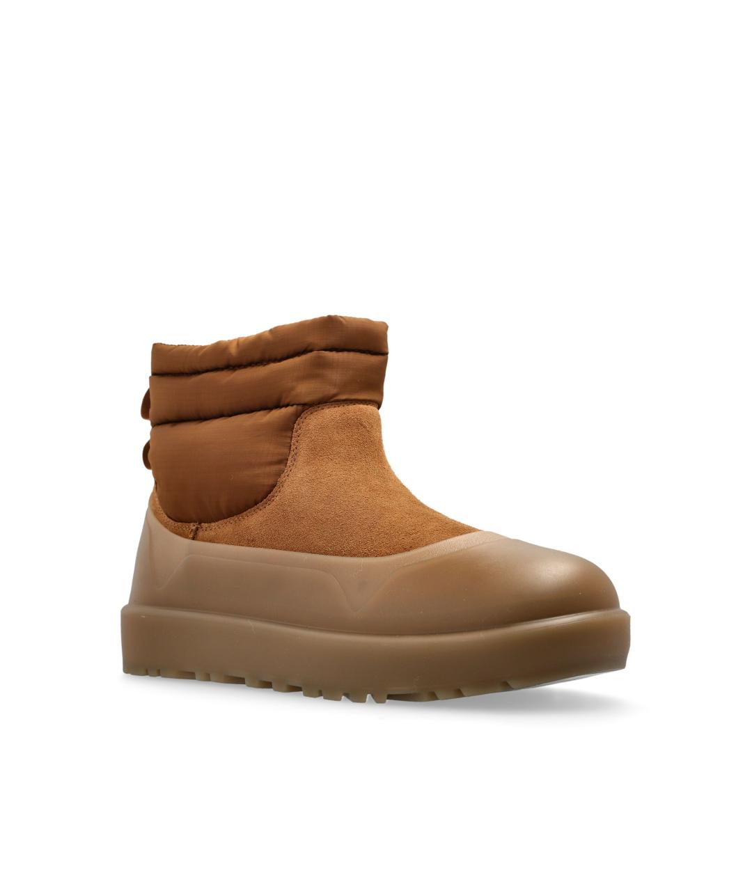 UGG AUSTRALIA Бежевые кожаные высокие ботинки, фото 2