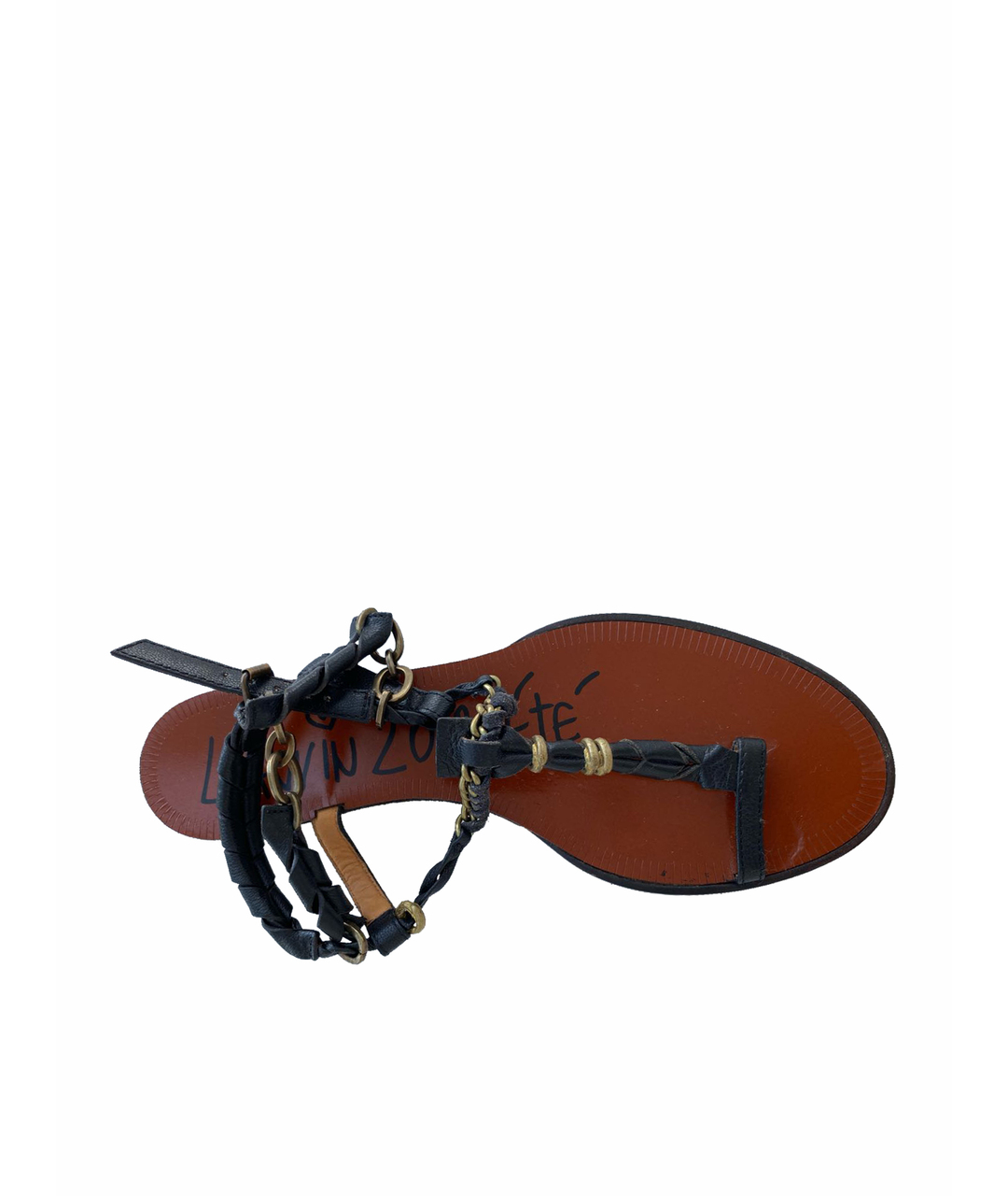 LANVIN Коричневые кожаные сандалии, фото 1