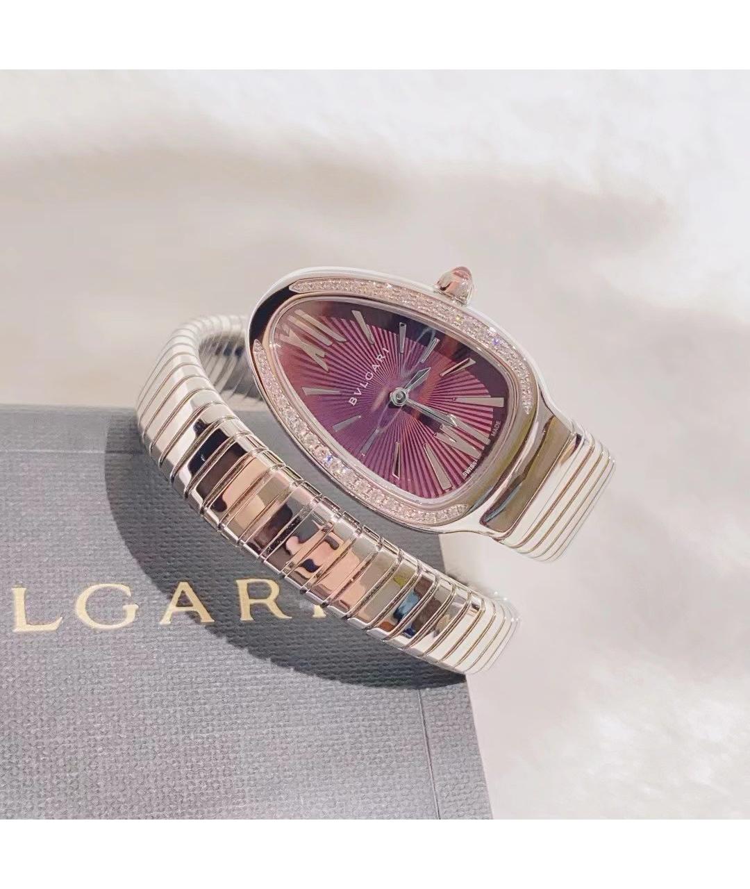 BVLGARI Фиолетовые металлические часы, фото 5