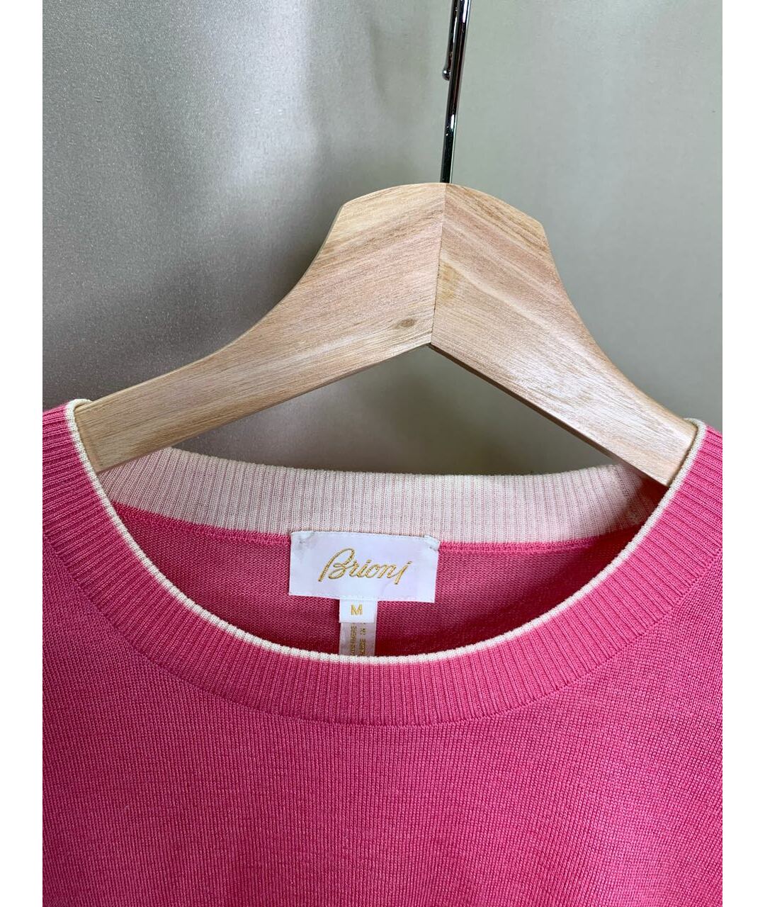 BRIONI Розовый кашемировый джемпер / свитер, фото 3