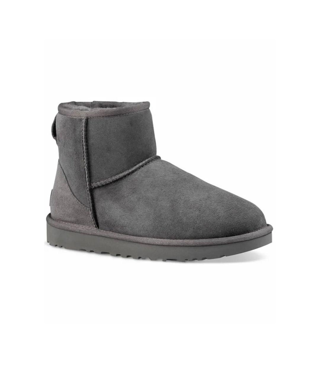 UGG AUSTRALIA Серые нубуковые полусапоги, фото 9