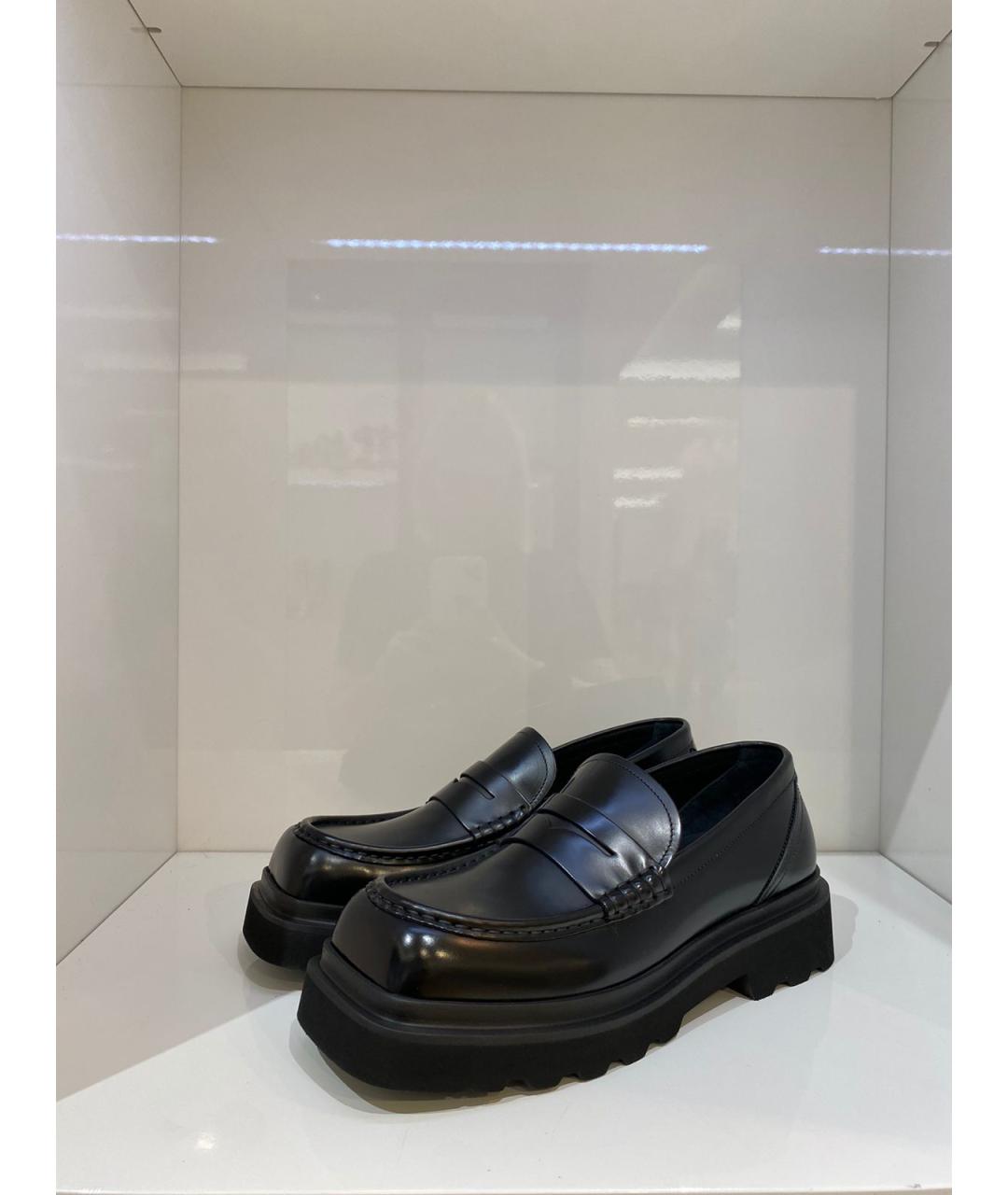 DOLCE&GABBANA Черные кожаные лоферы, фото 2