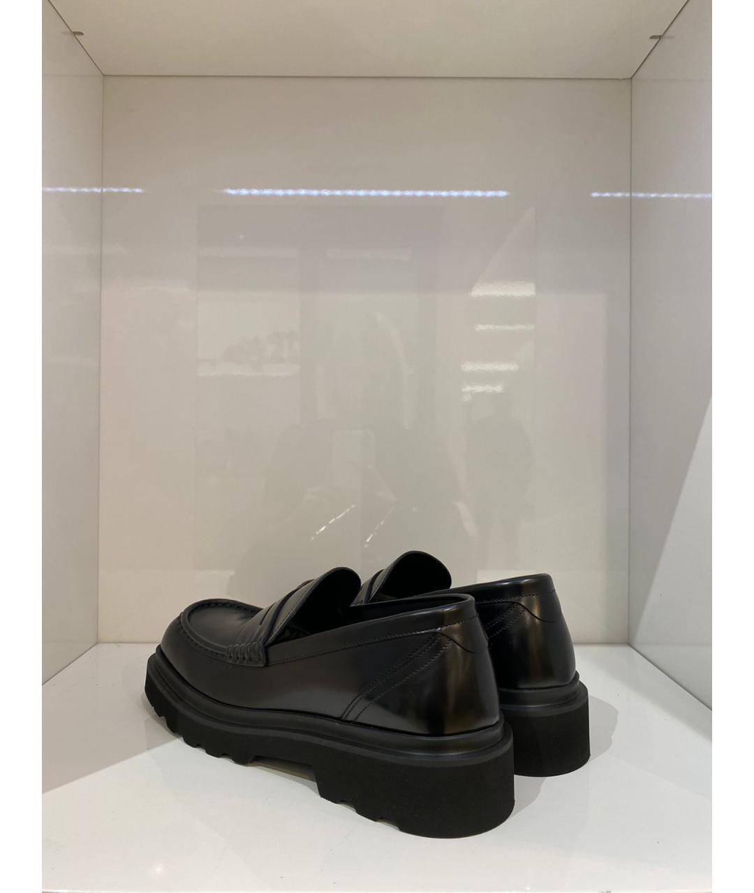 DOLCE&GABBANA Черные кожаные лоферы, фото 3