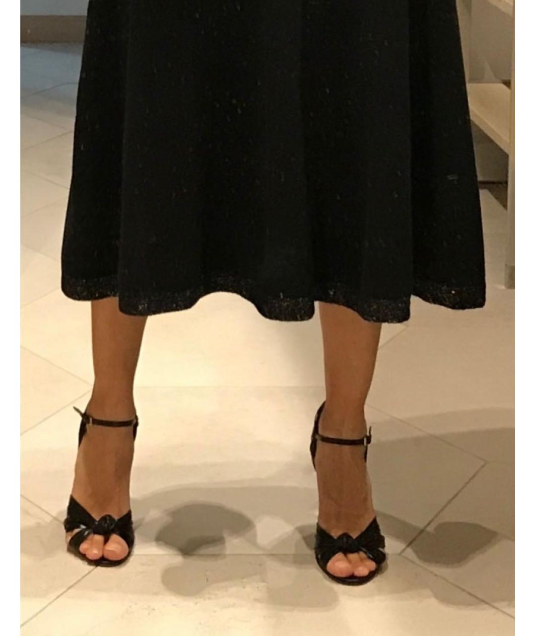 GUCCI Черные кожаные босоножки, фото 8