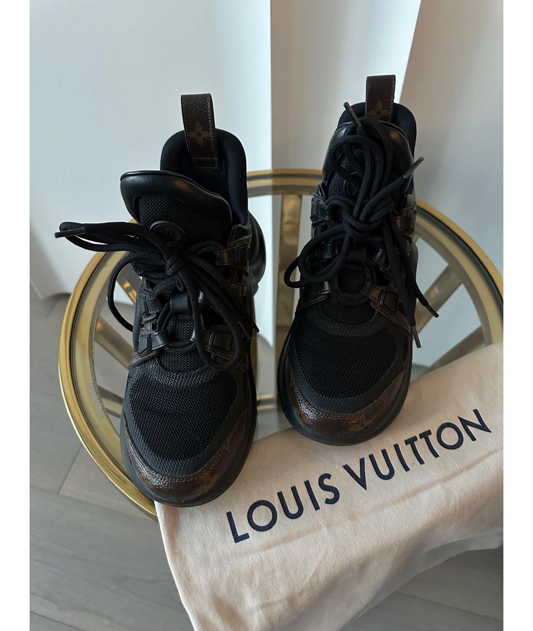 LOUIS VUITTON Черные кроссовки, фото 2