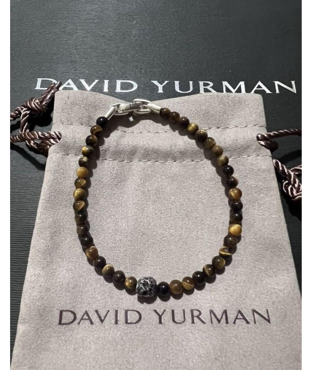 David Yurman Хаки серебряный браслет, фото 6