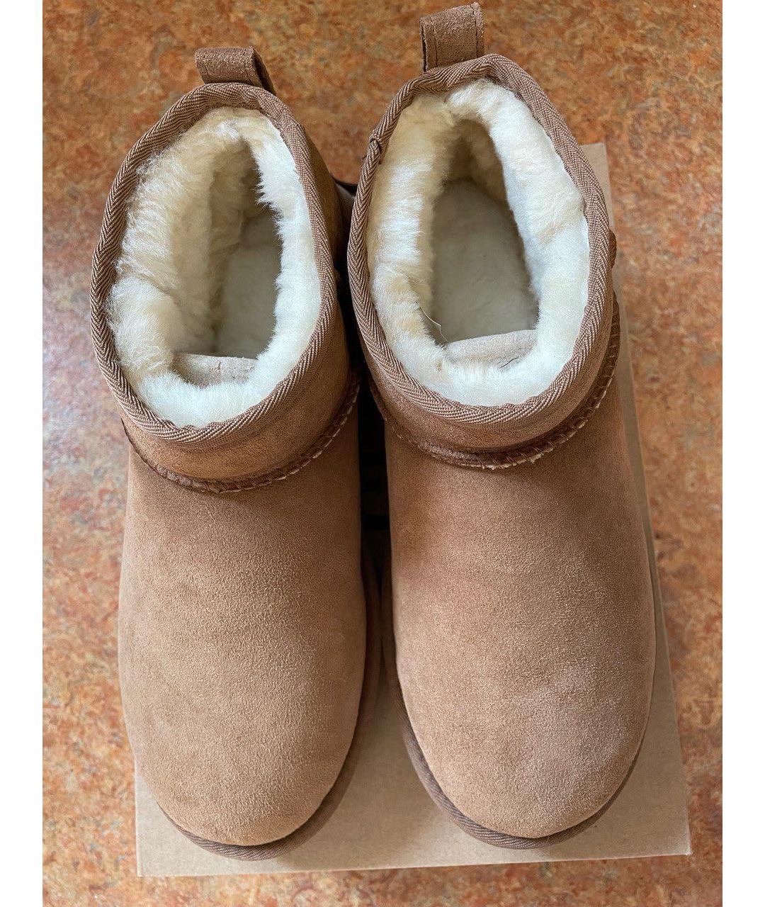 UGG AUSTRALIA Коричневые замшевые ботинки, фото 2