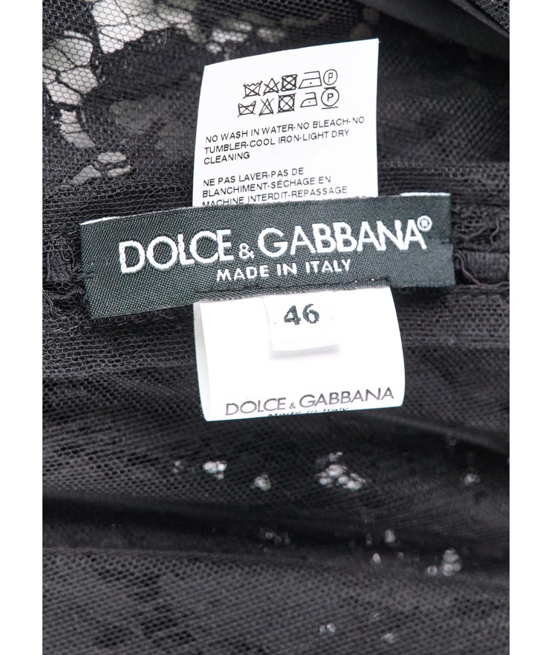 DOLCE&GABBANA Черное хлопковое вечернее платье, фото 3