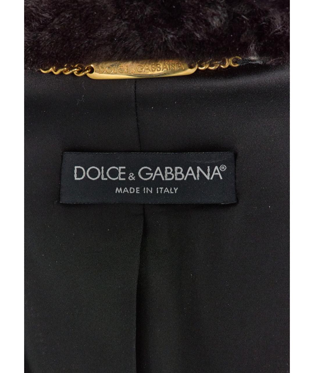 DOLCE&GABBANA Серое меховое пальто, фото 3