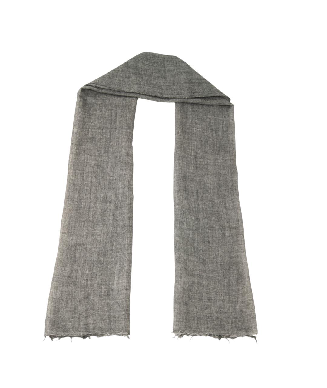 BRUNELLO CUCINELLI Серый кашемировый шарф, фото 1