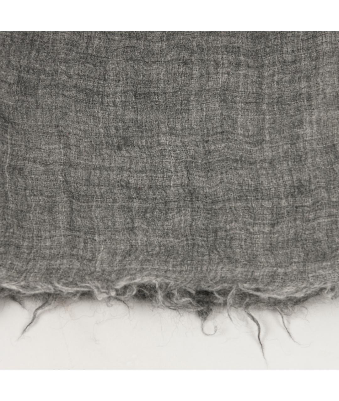 BRUNELLO CUCINELLI Серый кашемировый шарф, фото 2