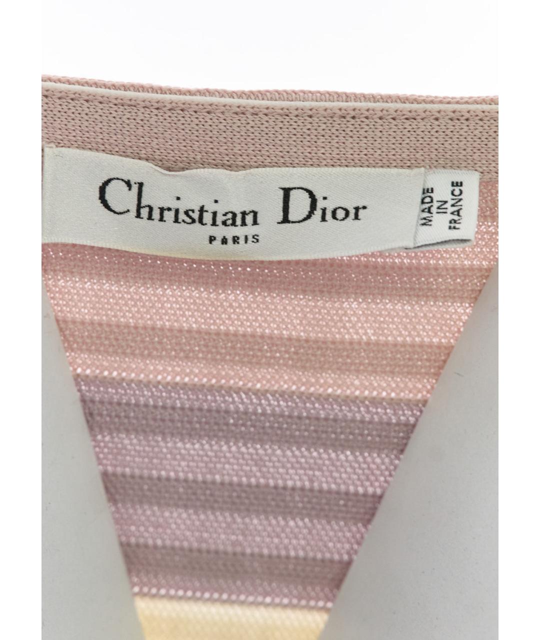 CHRISTIAN DIOR Мульти шелковое коктейльное платье, фото 3