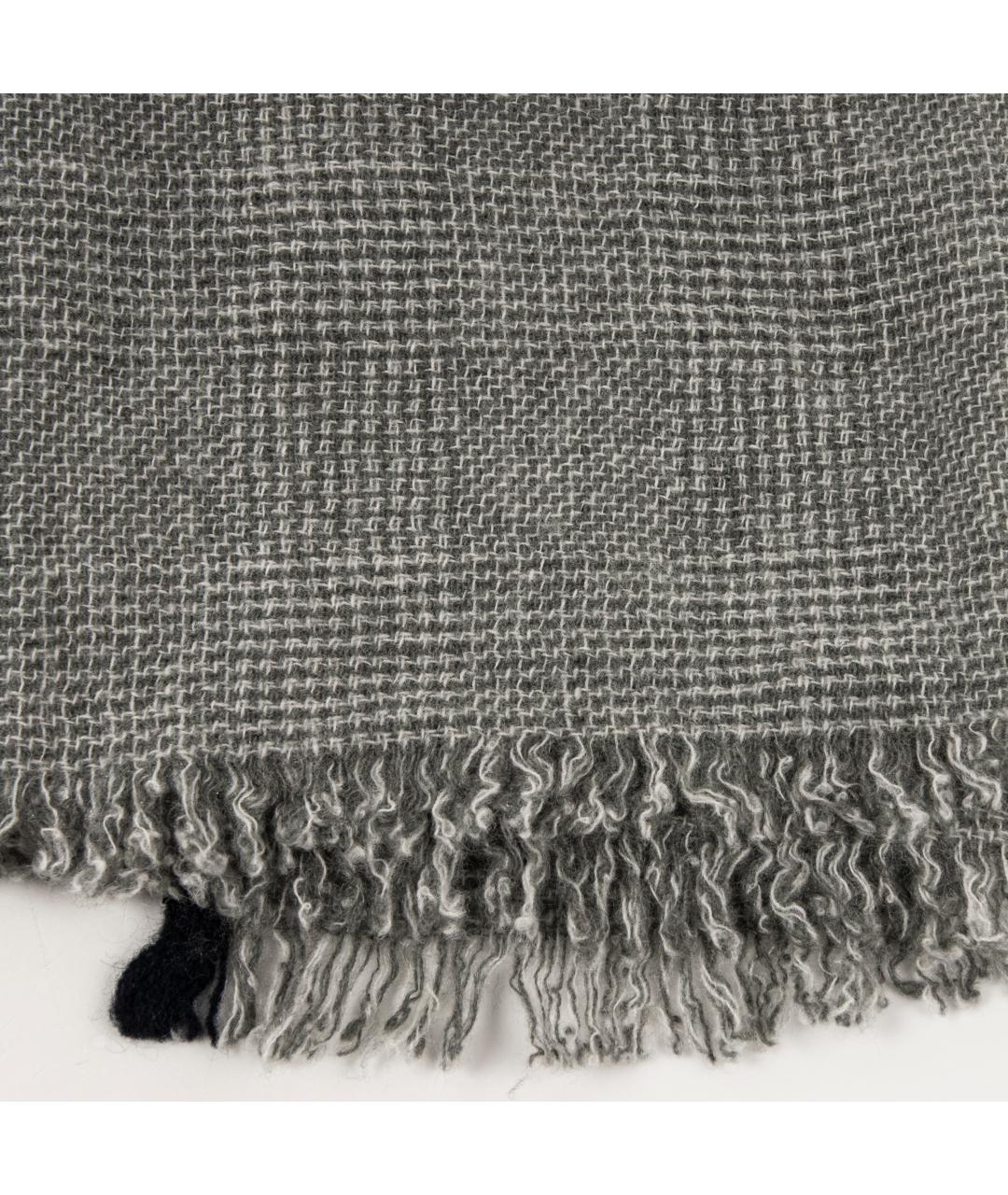 BRUNELLO CUCINELLI Серый кашемировый шарф, фото 2