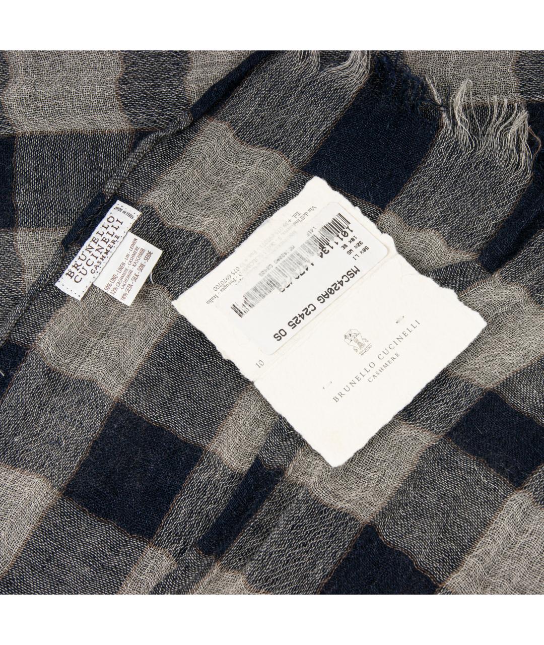 BRUNELLO CUCINELLI Мульти льняной шарф, фото 4