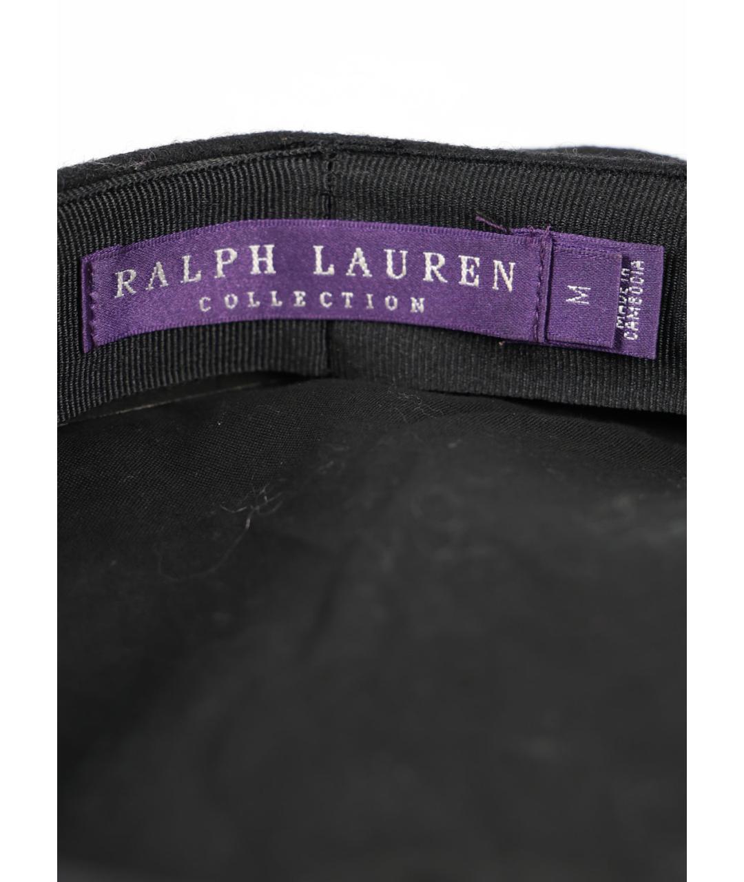 RALPH LAUREN Черная шерстяная кепка, фото 4