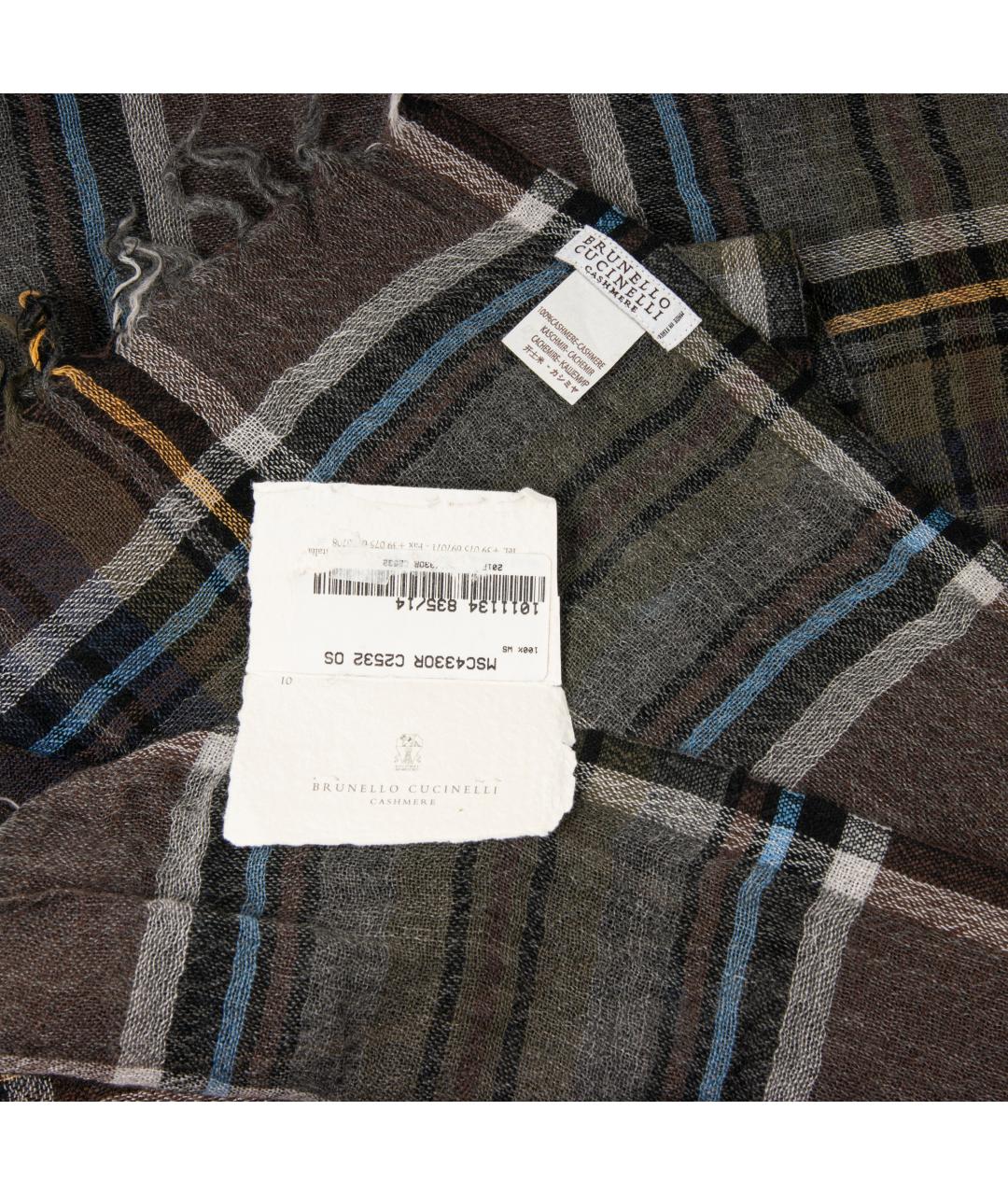 BRUNELLO CUCINELLI Мульти кашемировый шарф, фото 4