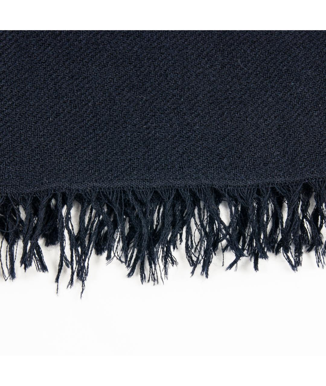 BRUNELLO CUCINELLI Темно-синий кашемировый шарф, фото 2