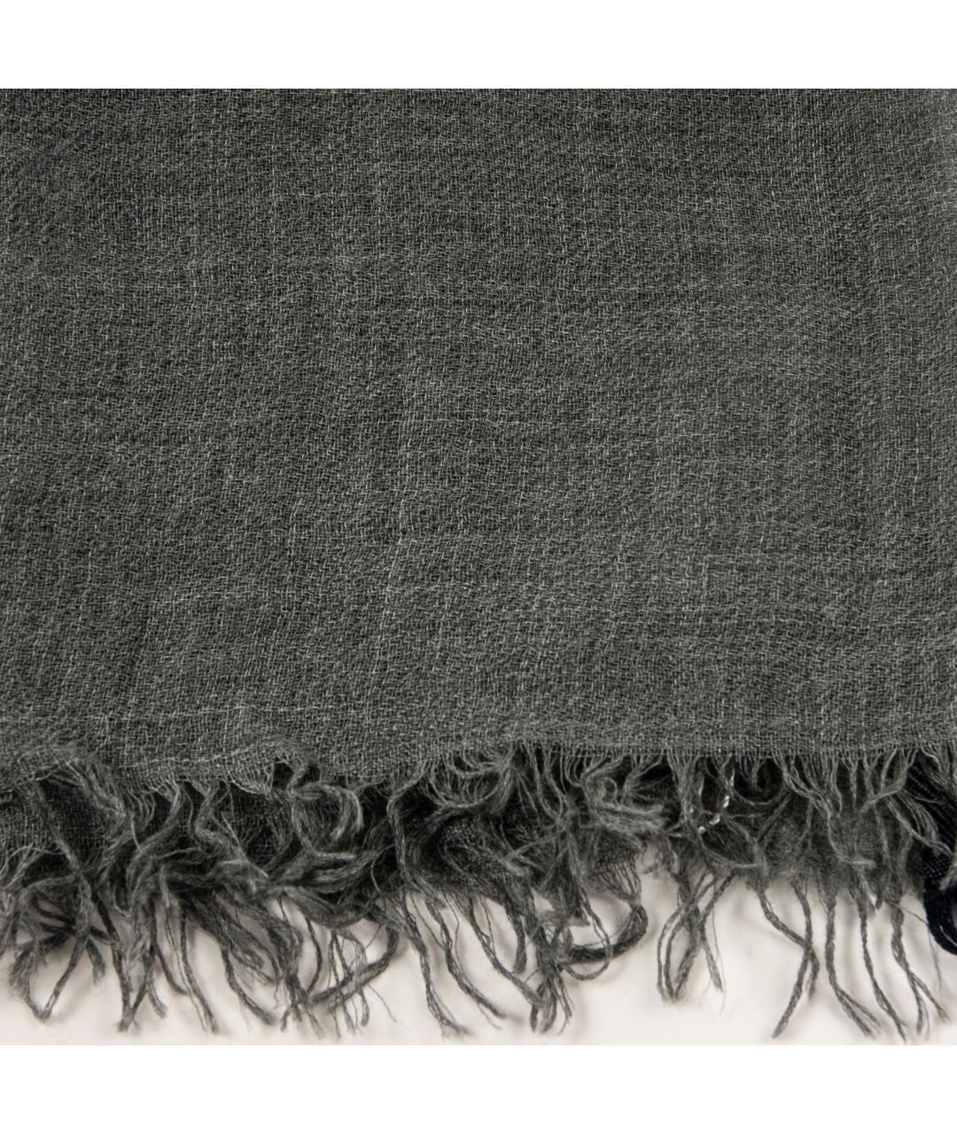 BRUNELLO CUCINELLI Серый кашемировый шарф, фото 2