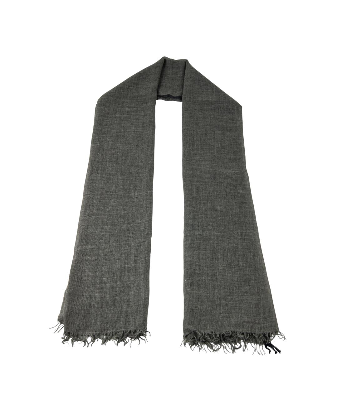 BRUNELLO CUCINELLI Серый кашемировый шарф, фото 1
