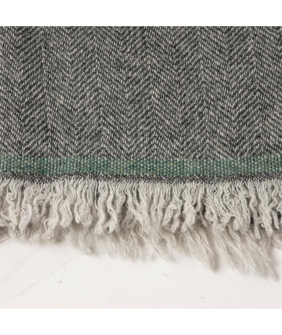 BRUNELLO CUCINELLI Серый кашемировый шарф, фото 2