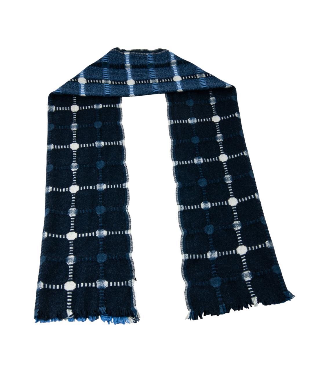 KITON Темно-синий кашемировый шарф, фото 1