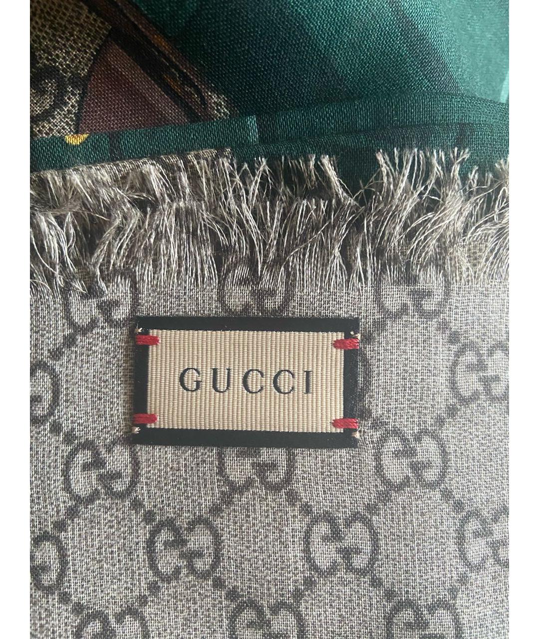 GUCCI Мульти шерстяной платок, фото 3