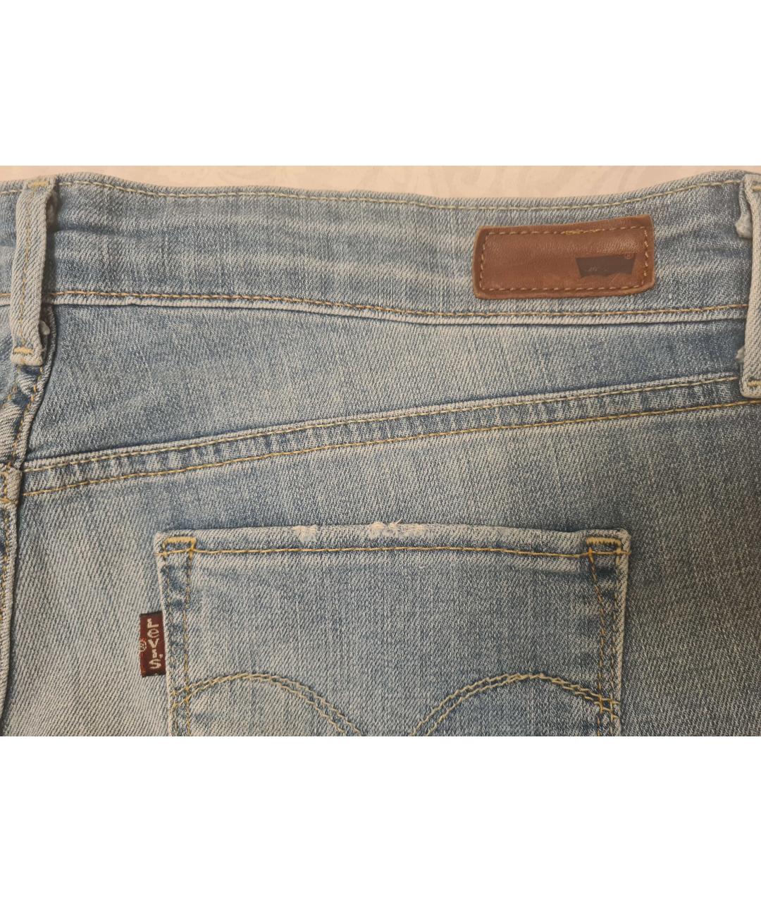 LEVI'S Голубые хлопковые прямые джинсы, фото 5