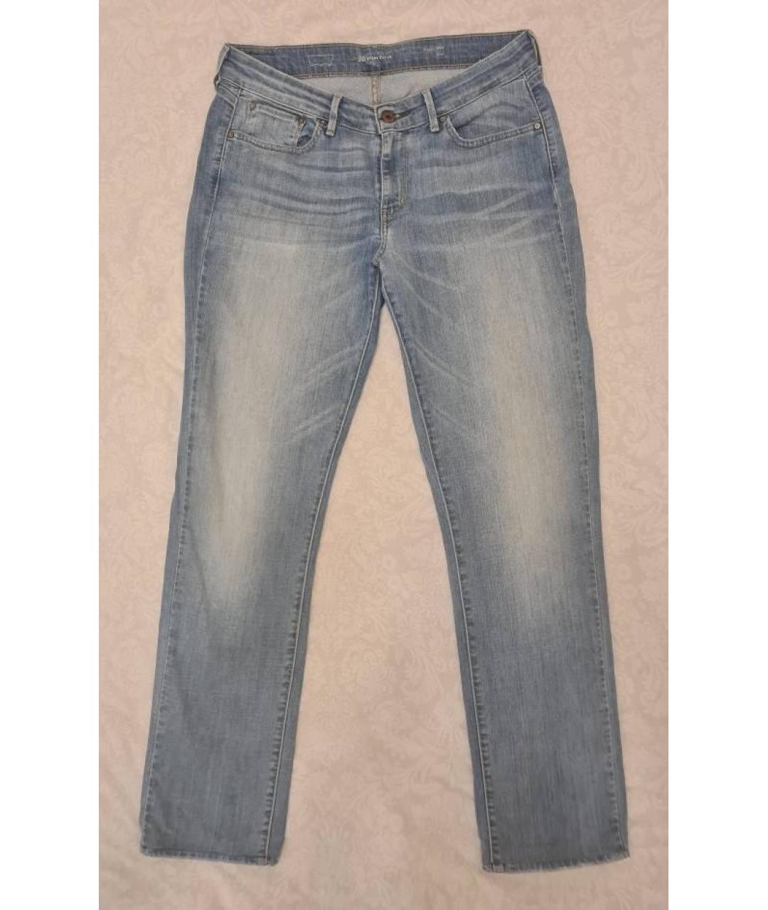 LEVI'S Голубые хлопковые прямые джинсы, фото 10