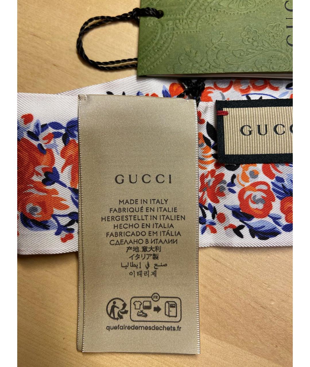 GUCCI Мульти шелковый шарф, фото 5