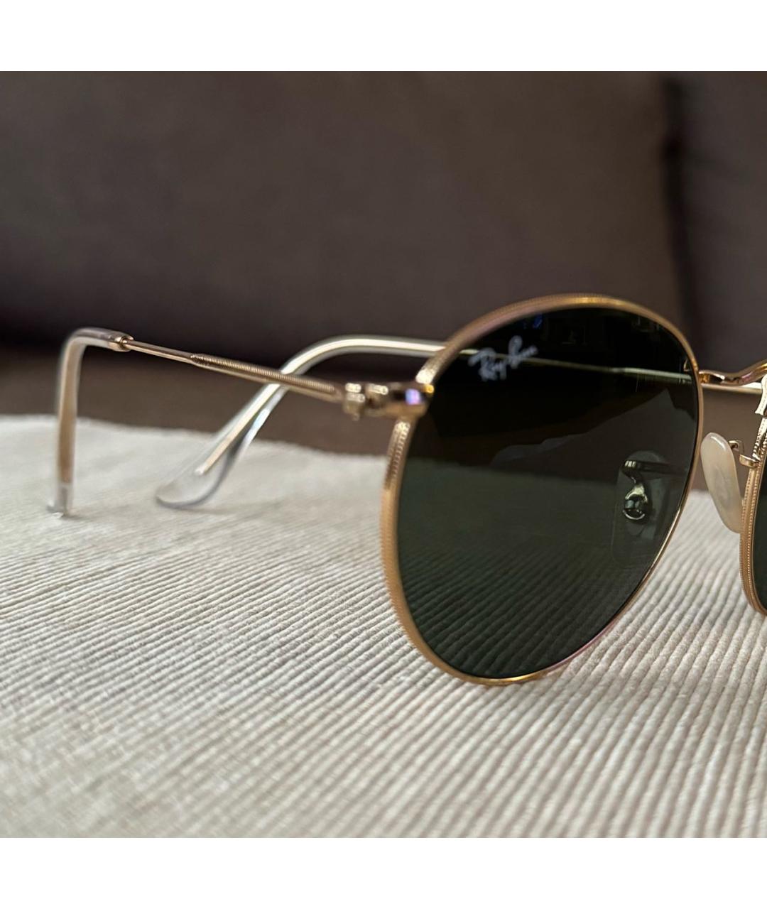 RAY BAN Черные металлические солнцезащитные очки, фото 3