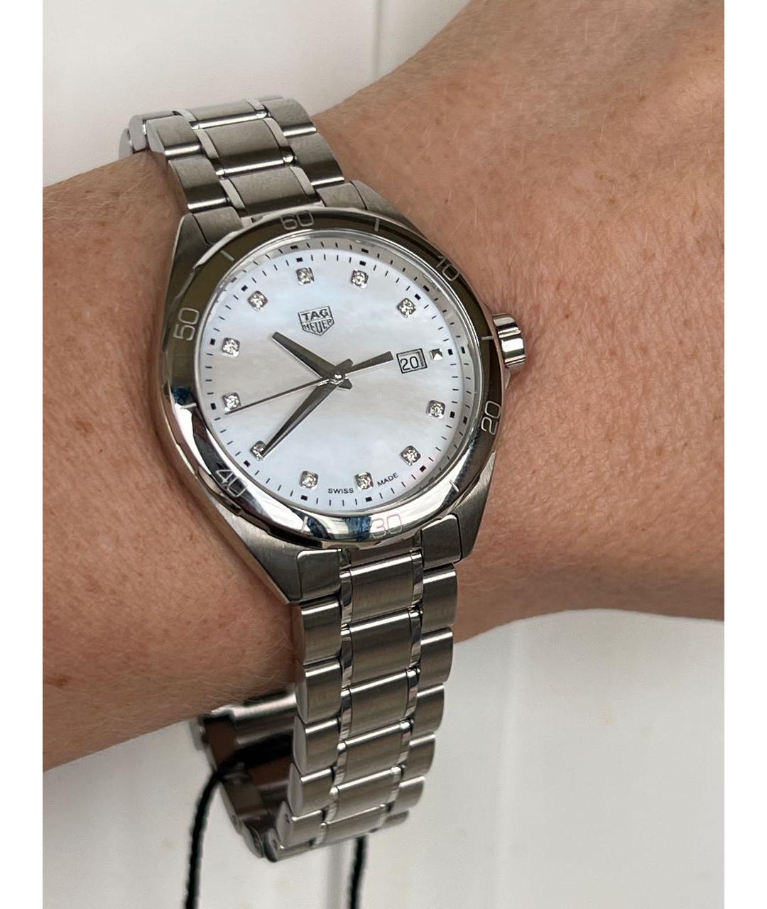 TAG HEUER Серебряные металлические часы, фото 5