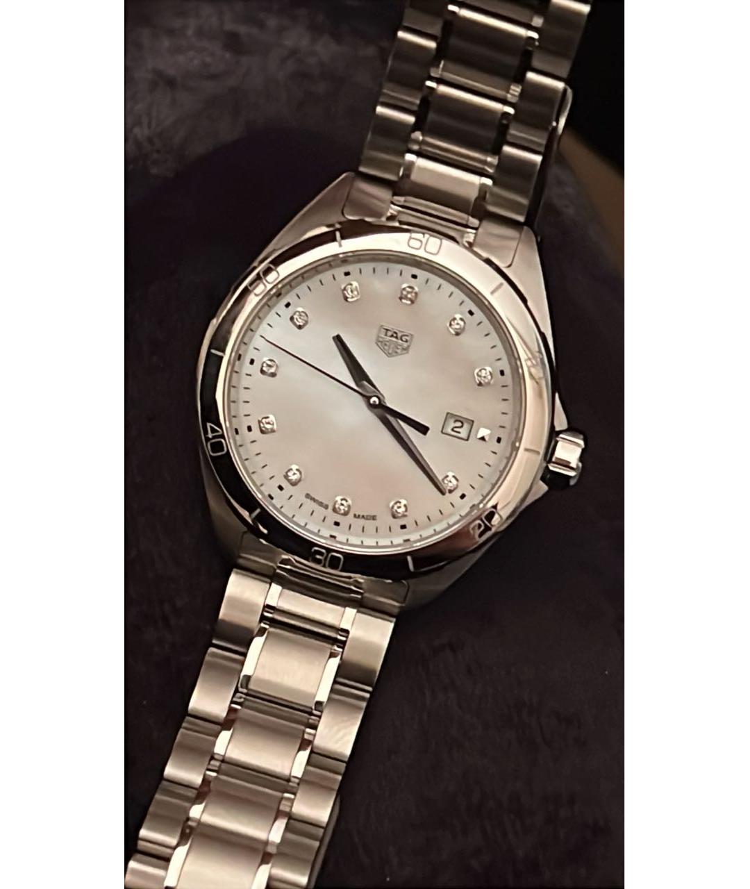 TAG HEUER Серебряные металлические часы, фото 7