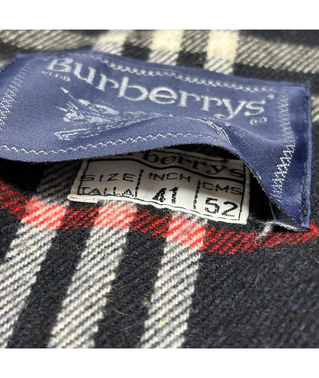 BURBERRY Темно-синее шерстяное пальто, фото 6