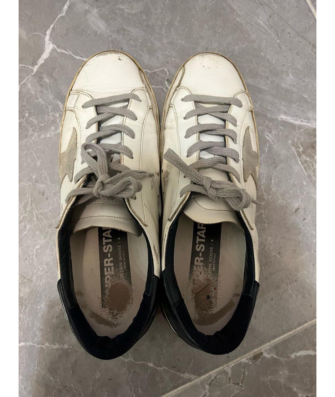 GOLDEN GOOSE DELUXE BRAND Белые кожаные кеды, фото 3