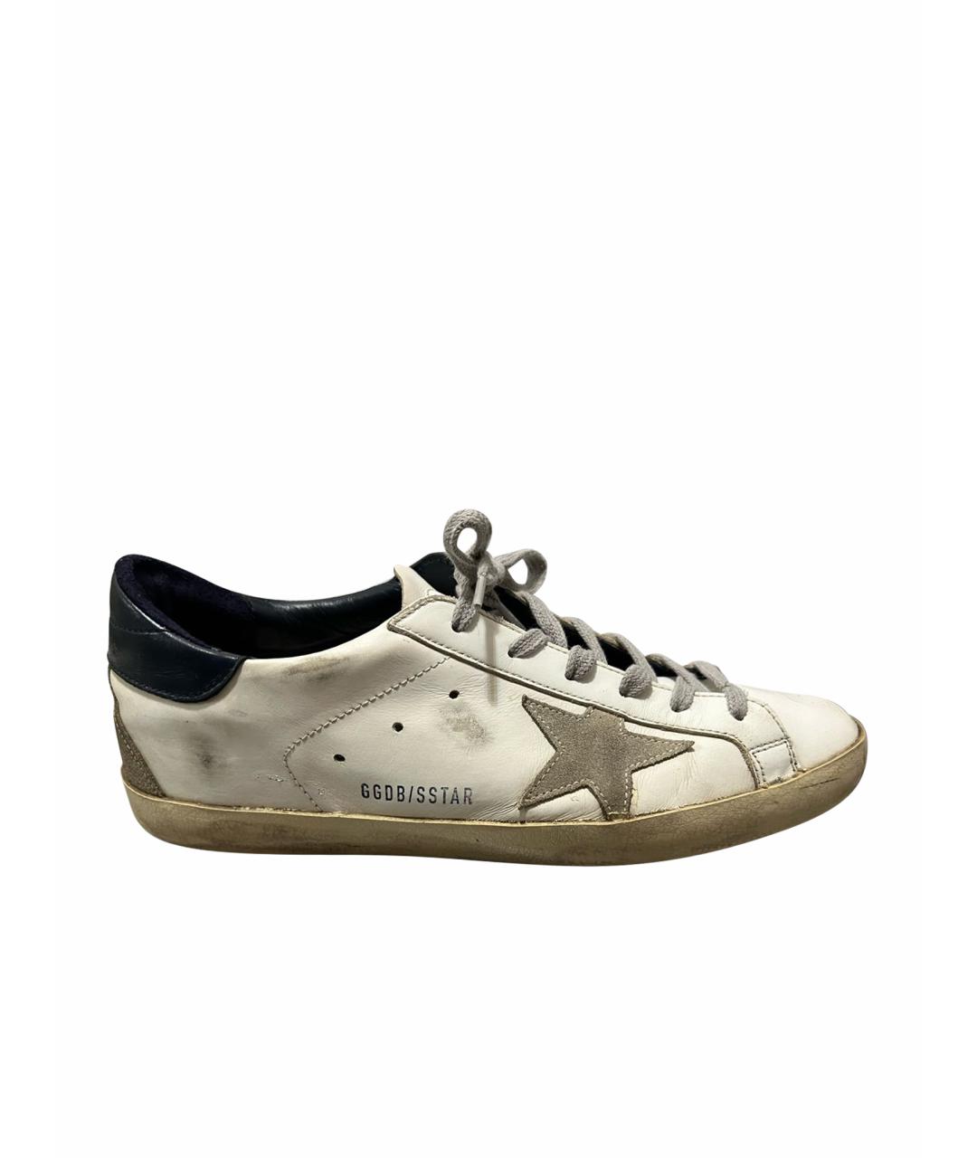 GOLDEN GOOSE DELUXE BRAND Белые кожаные кеды, фото 1