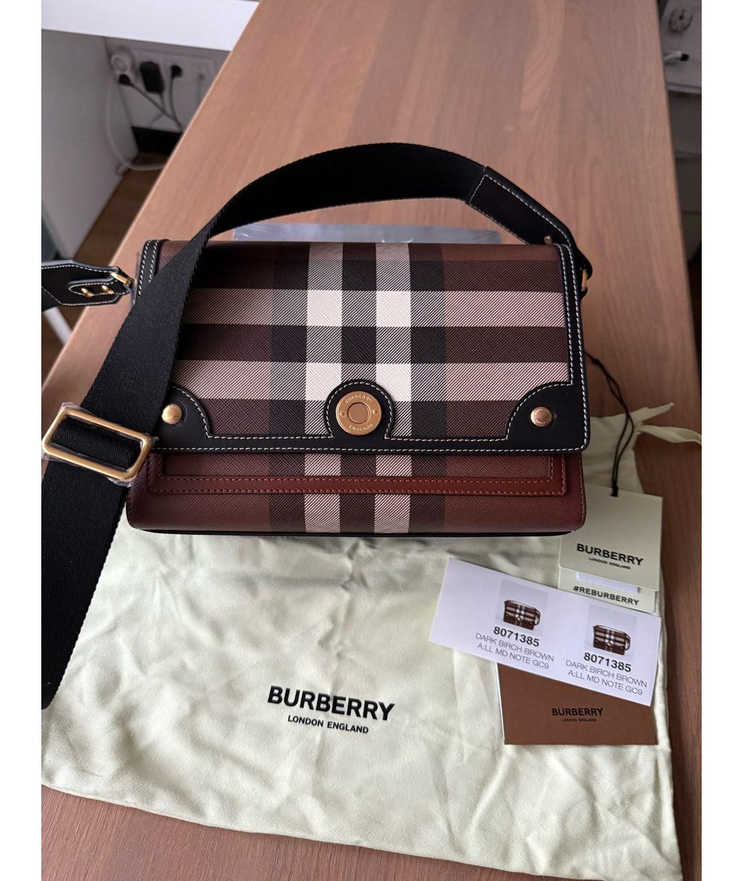 BURBERRY Кожаная сумка через плечо, фото 8