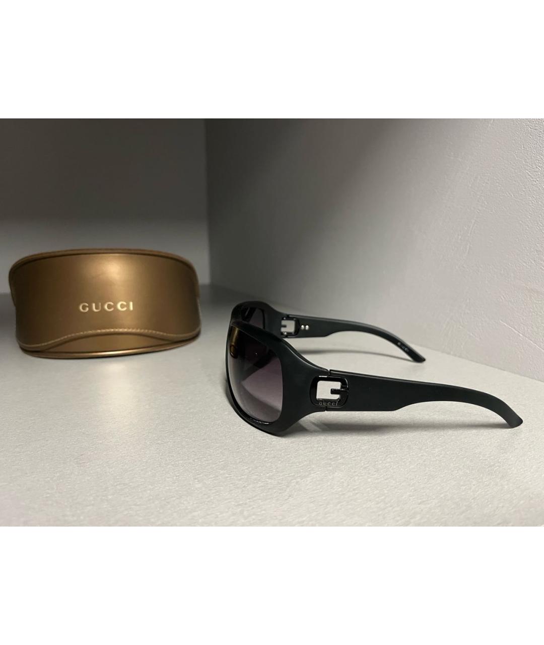 GUCCI Черные пластиковые солнцезащитные очки, фото 6